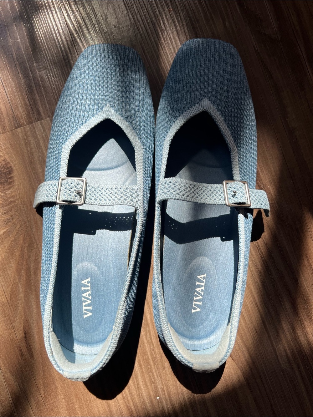 Vivaia denim flats with extra insoles